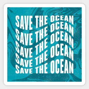 Save the ocean waves Magnet